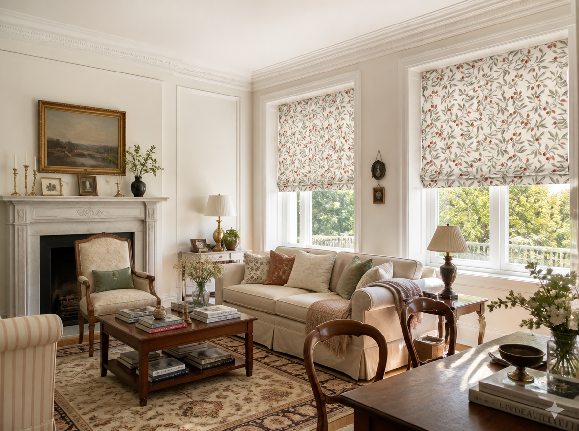 No‑Drill Top‑Down Bottom‑Up Printed Roman Shades: Style Meets Practicality
