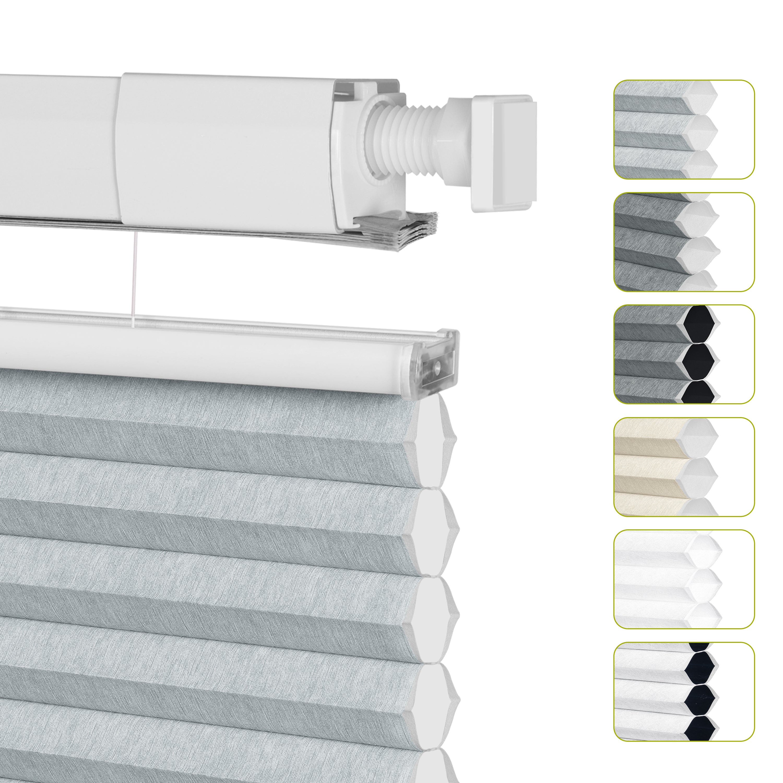 Sulugood New Arrival No Drill Top Down Bottom Up Cellular Honeycomb Blinds Cell In Cell Design close-up and color options