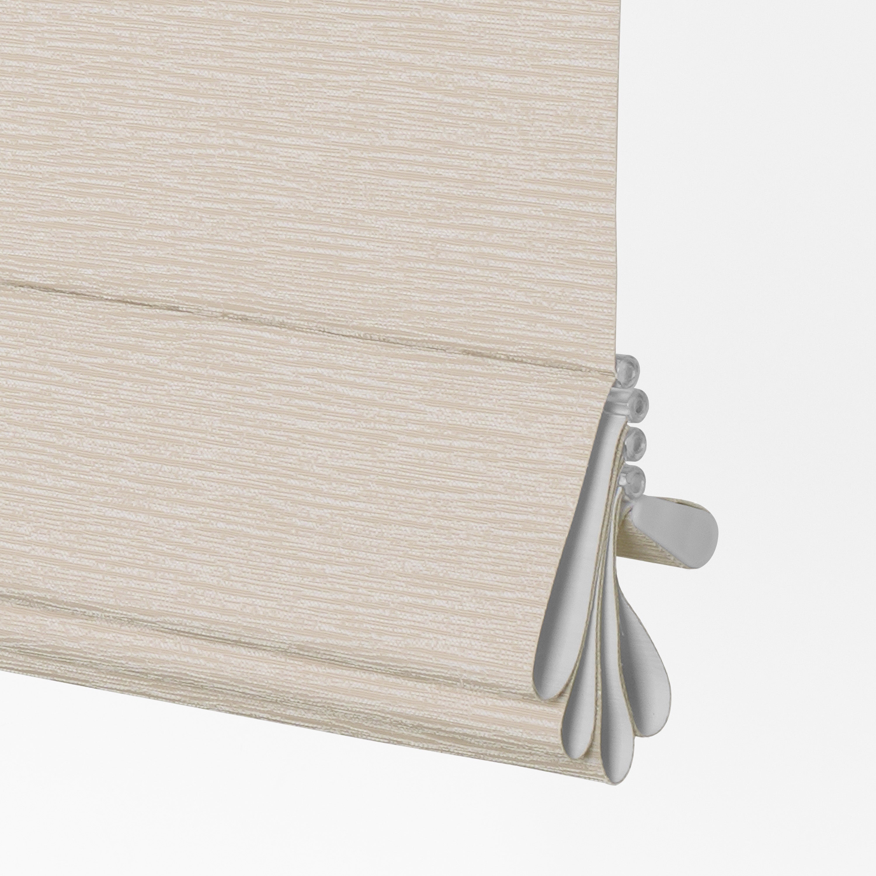 Sulugood No Drill Vertical Stripe Coated Linen Cordless TDBU Roman Shades
