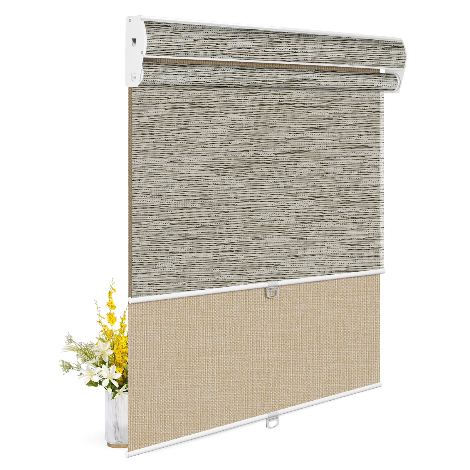 Light Filtering Brown+Blackout Beige