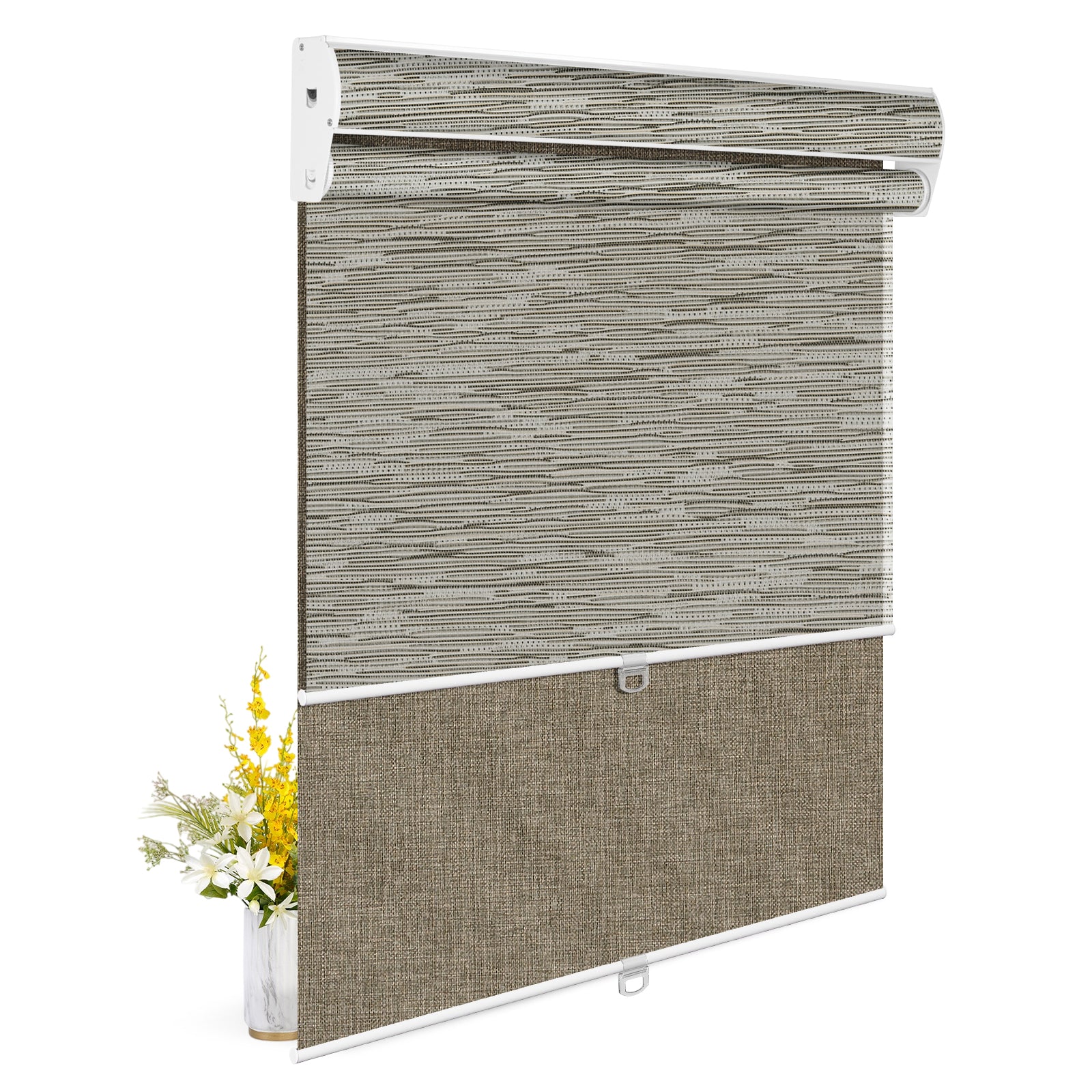 Light Filtering Brown+Blackout Brown