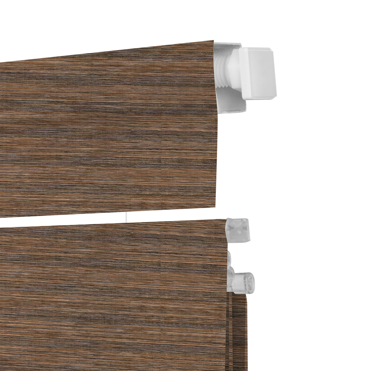 Sulugood Natural Linen Texture Cordless No Drill Top-Down Bottom-Up Roman Shades