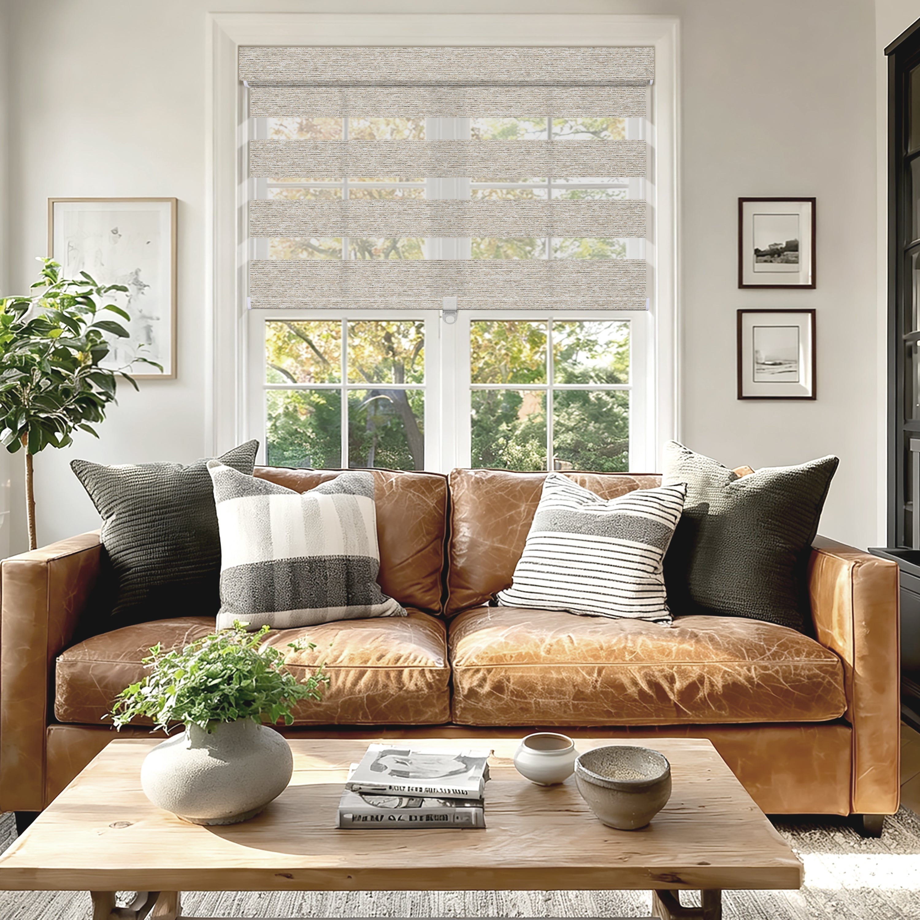 No Drill Zebra Blinds - Day and Night Dual Layer Shades – SULUGOOD