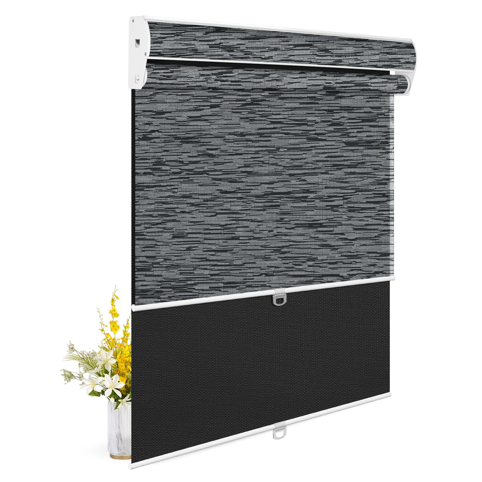 Light Filtering Black+Blackout Black