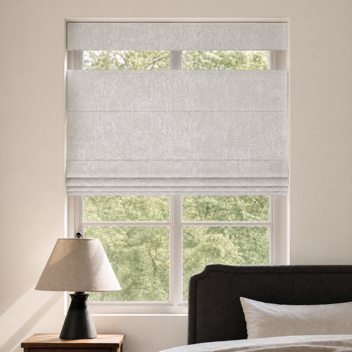 Sulugood No Drill Cordless Top Down Bottom Up Inkstrata Blackout Roman Shades