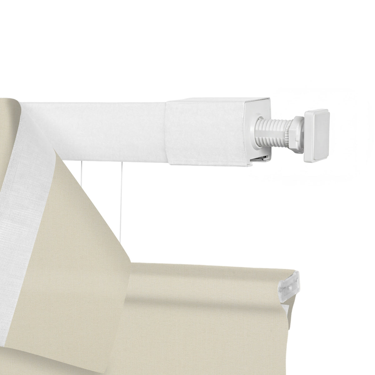 Sulugood No Drill Double Sided Linen Blackout Top Down and Bottom Up Roman Shades