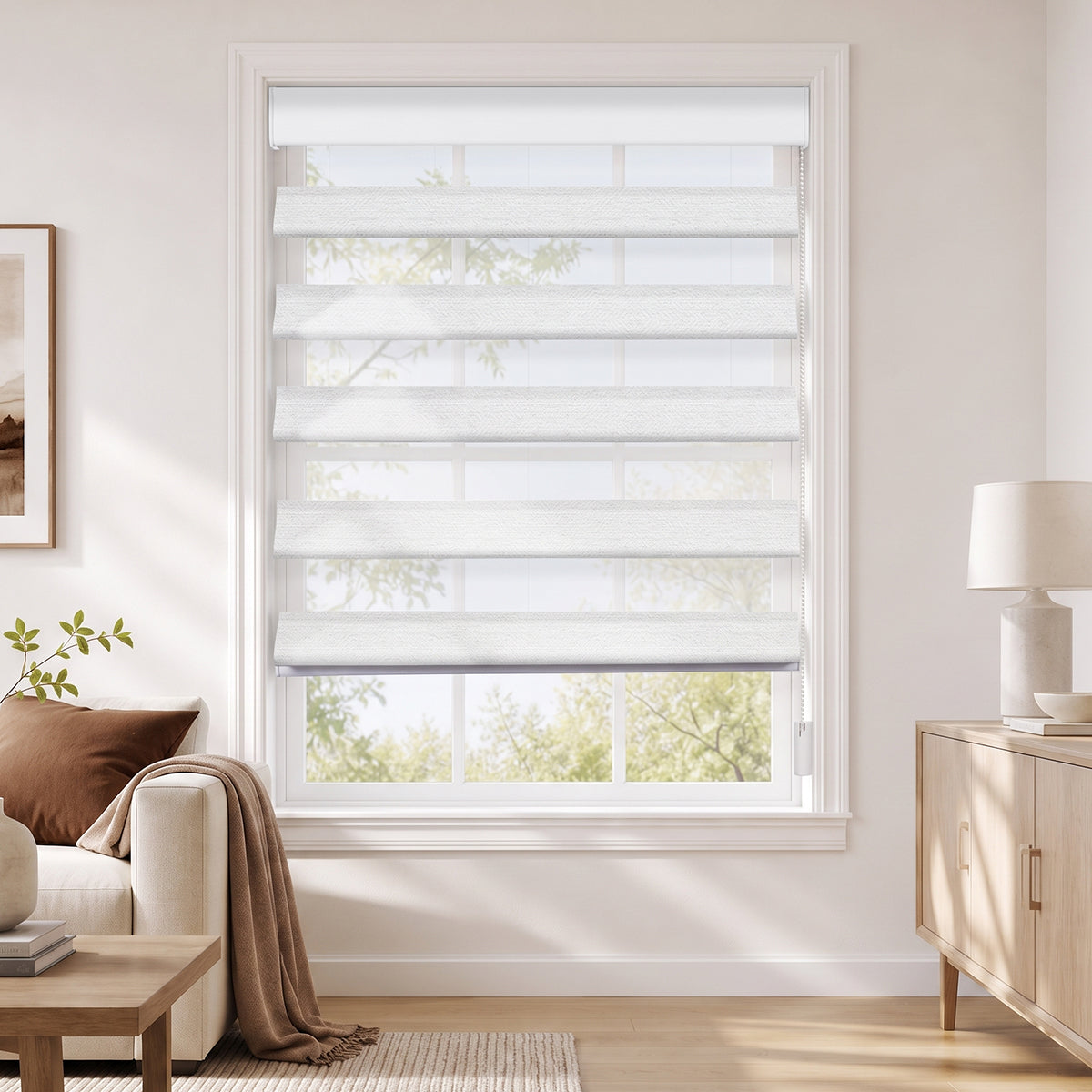Sulugood Custom Butterfly Window Shades with Adjustable Light Control