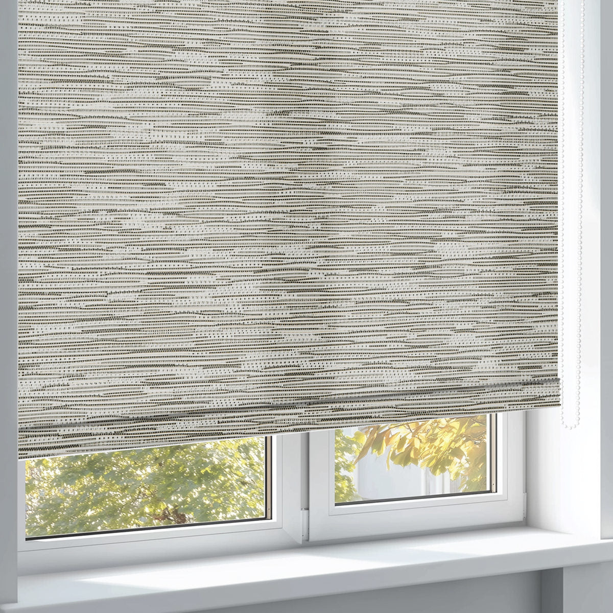 Sulugood Easy Installation With Bead Rope Light Filtering Jacquard Roller Shades