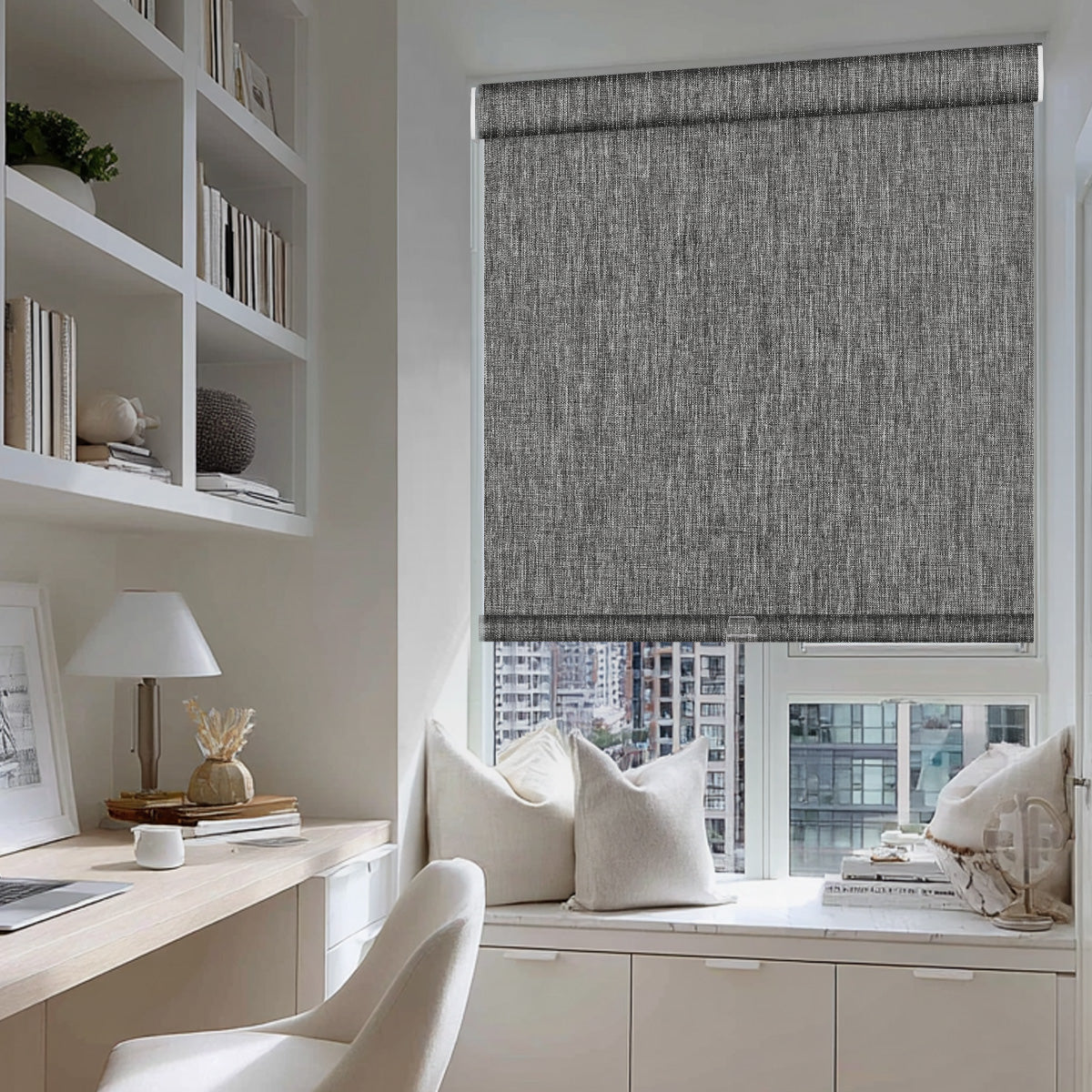 Sulugood Full Wrap-around Cassette Valance Roller Shades