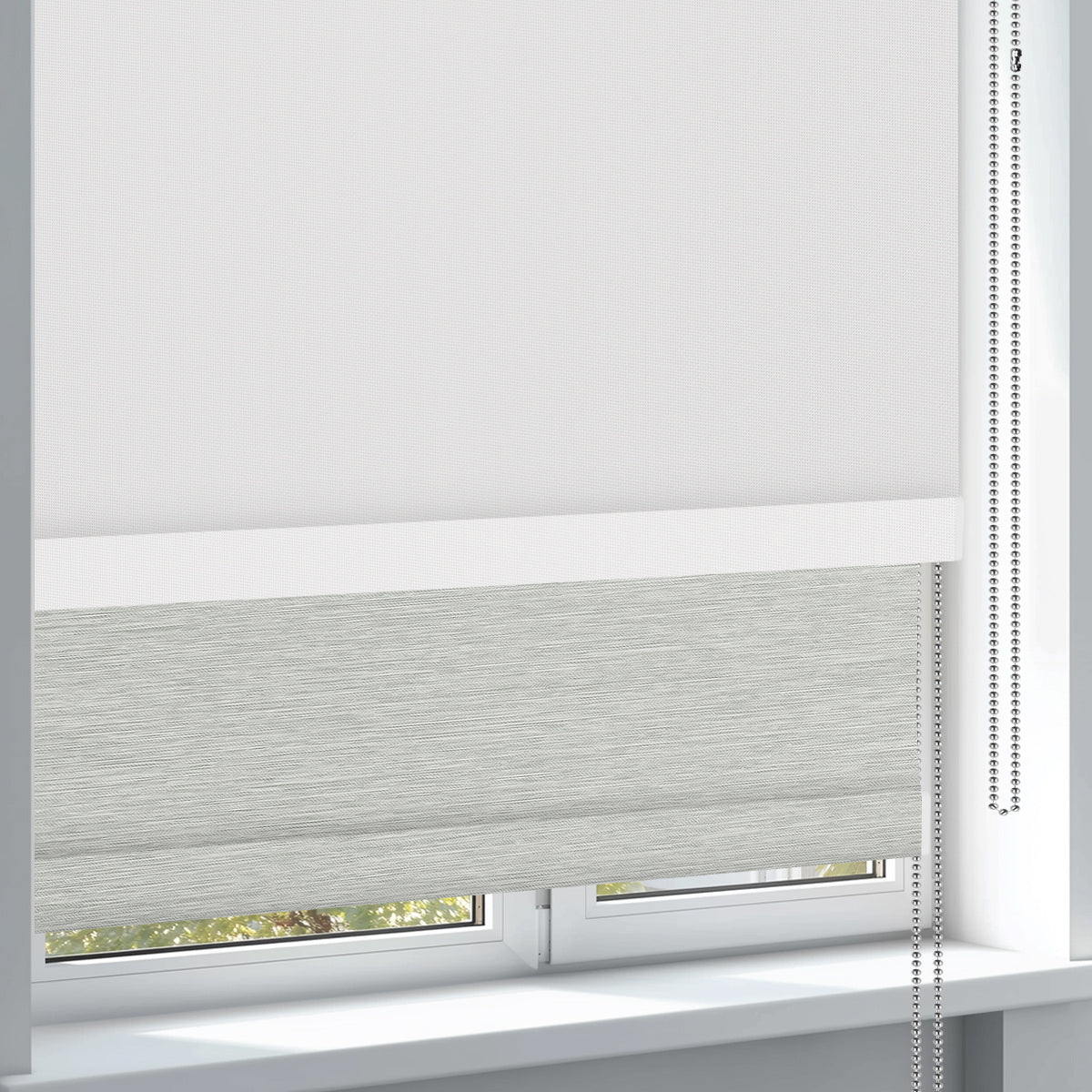 Sulugood Light Filtering and Shading Double-layer Day Night Roller Shades