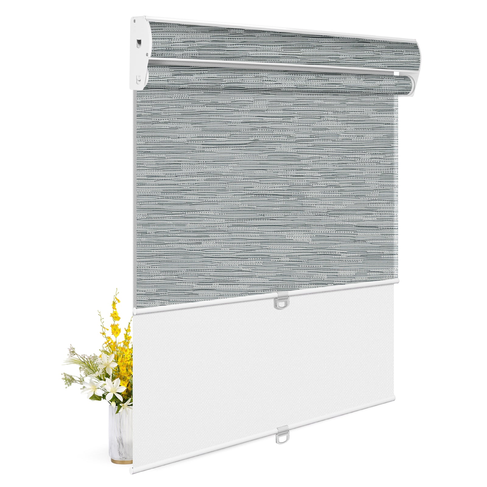 Light Filtering Gray+Blackout White