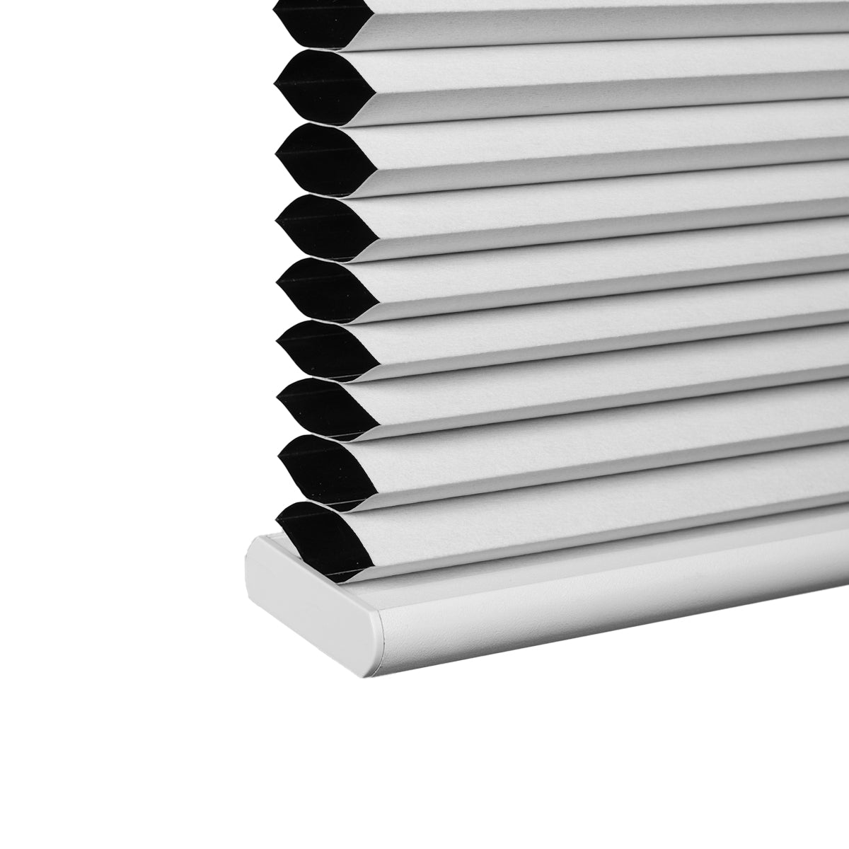 Sulugood No Dril Same Color With Casing Cellular Shades close-up, showcasing the honeycomb design and color-matched casing.