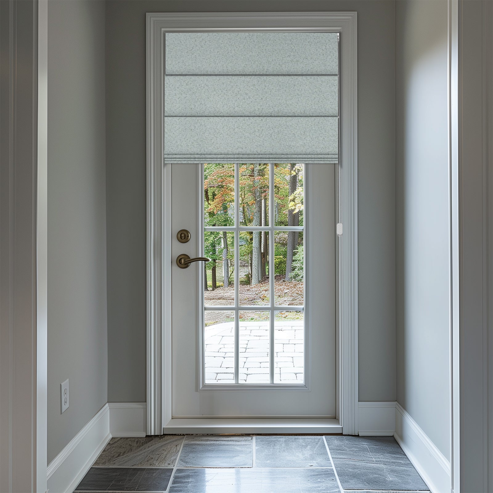 Sulugood Casual Pleated Blackout Roman Shades