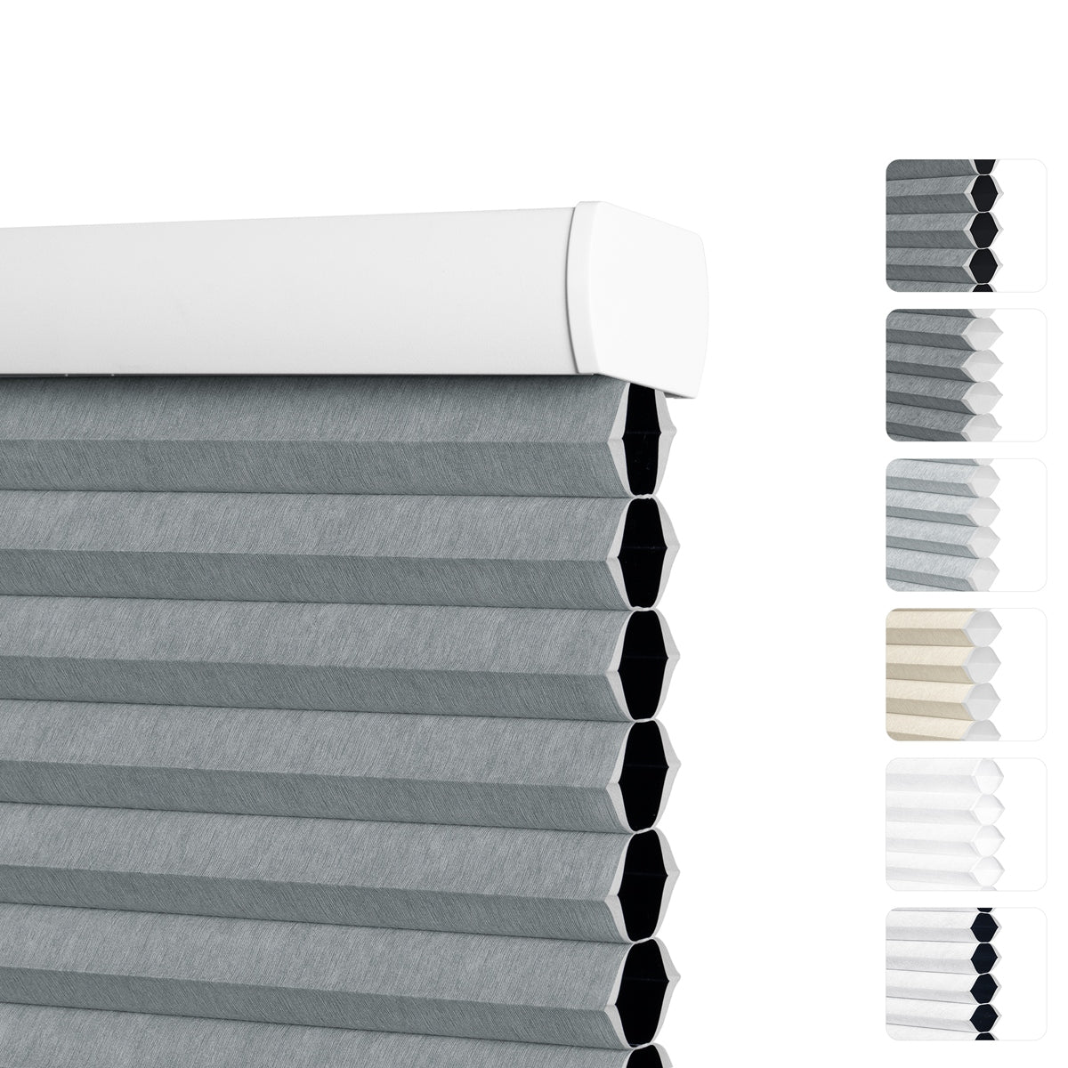 Sulugood New Arrival Premium Cell In Cell Motorized Standard Honeycomb Blinds with customizable color options.