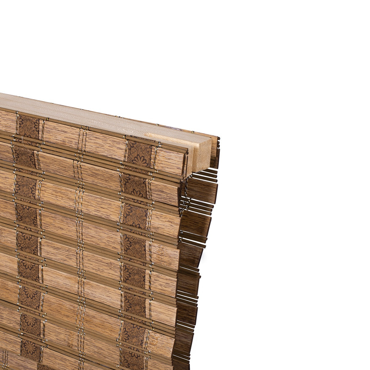 Sulugood Warm Natural Cordless Blackout Light Filtering Bamboo Roman Shades