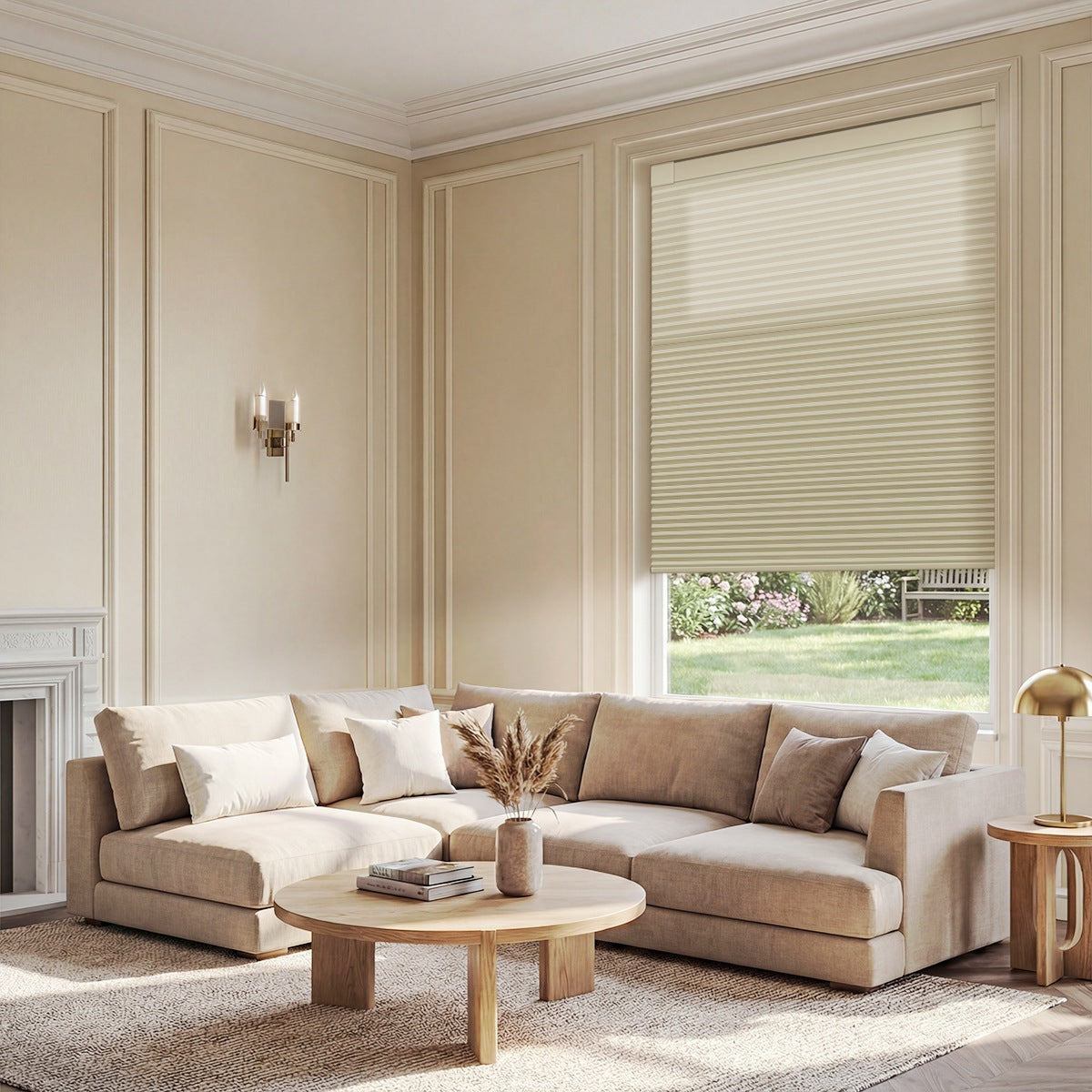 Sulugood No drill Cordless Light-controlling Day and Night Cellular Shade