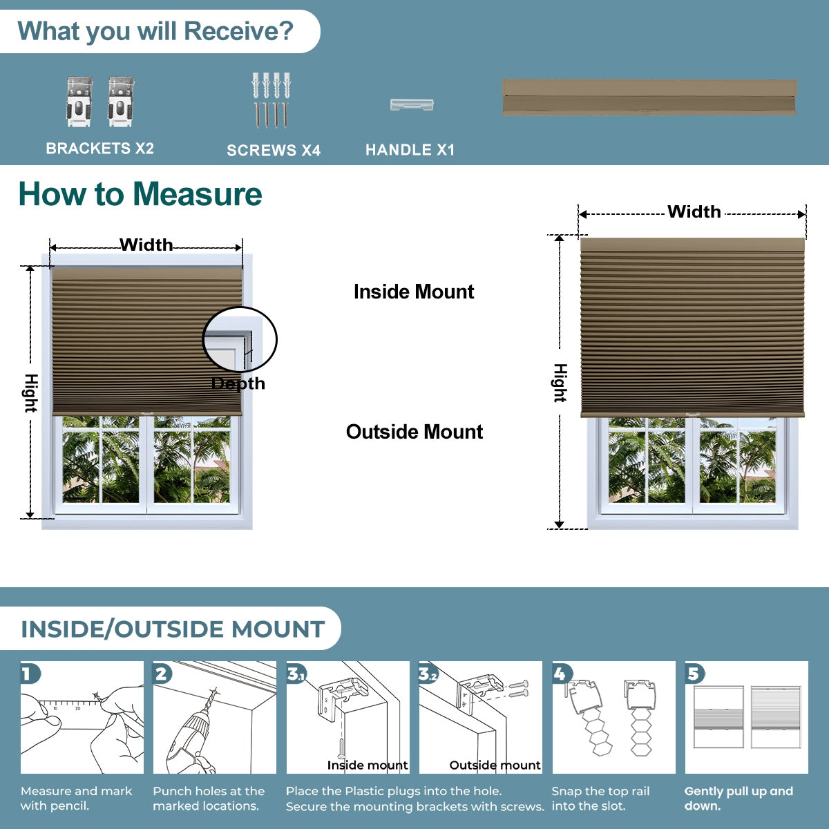 Sulugood Classic Wide Range Budget-Friendly Cellular Shade
