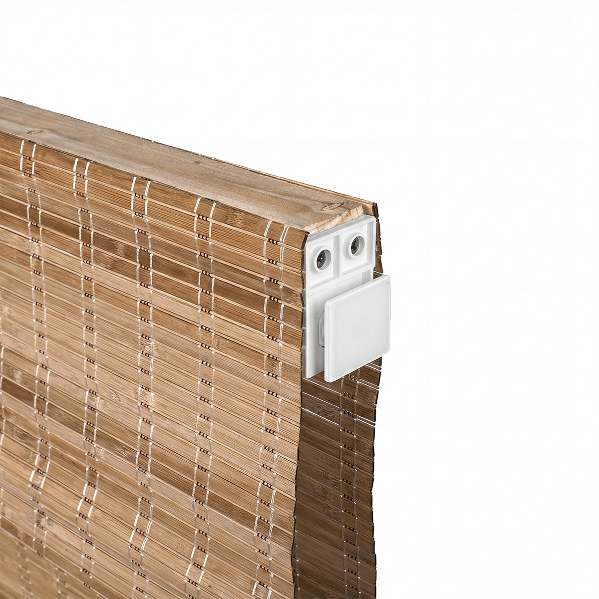 Sulugood No Drill Cordless Premium Natural Texture Bamboo Roman Shades