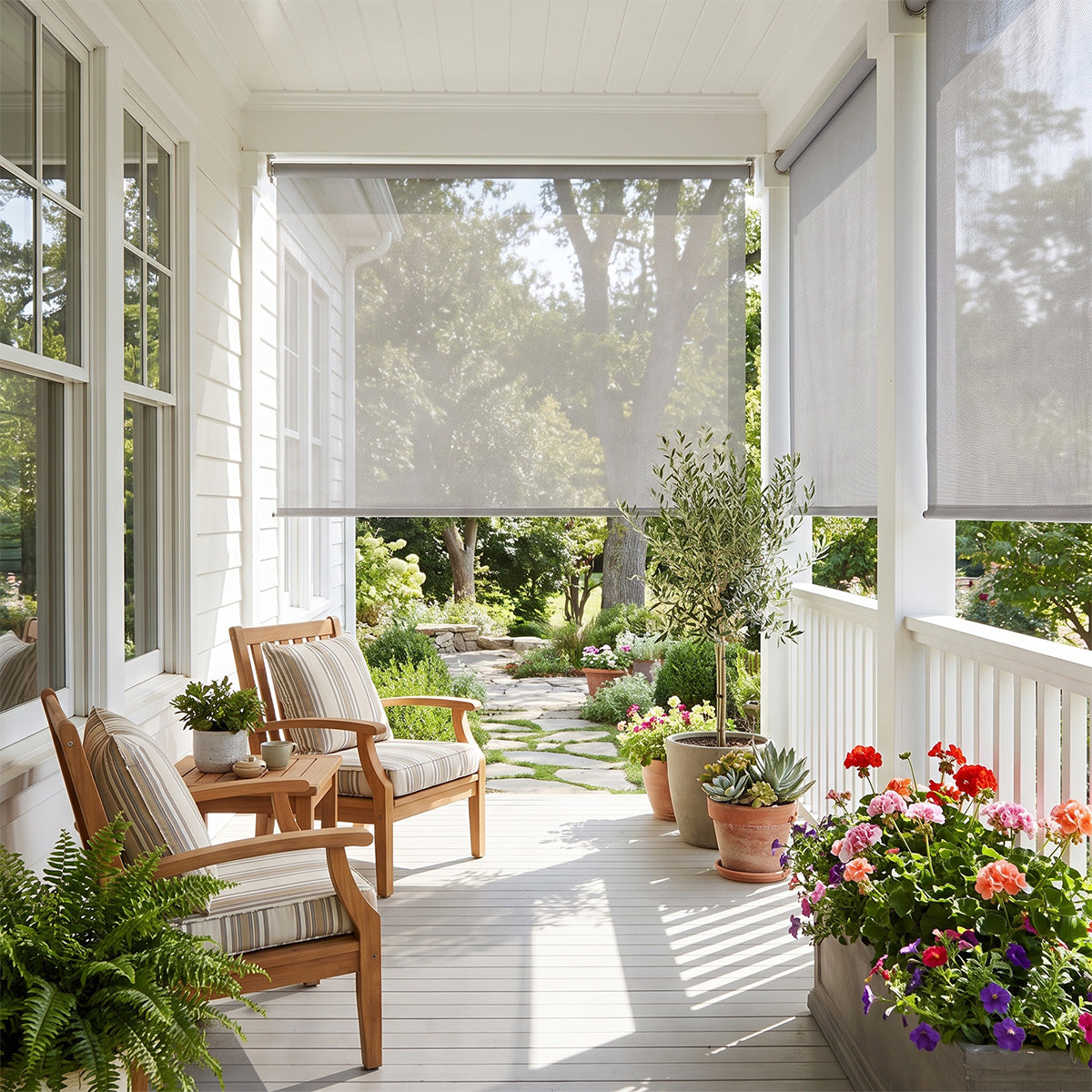 Sulugood Custom Roller Shades Percent Classic Outdoor Sheer Weave Solars
