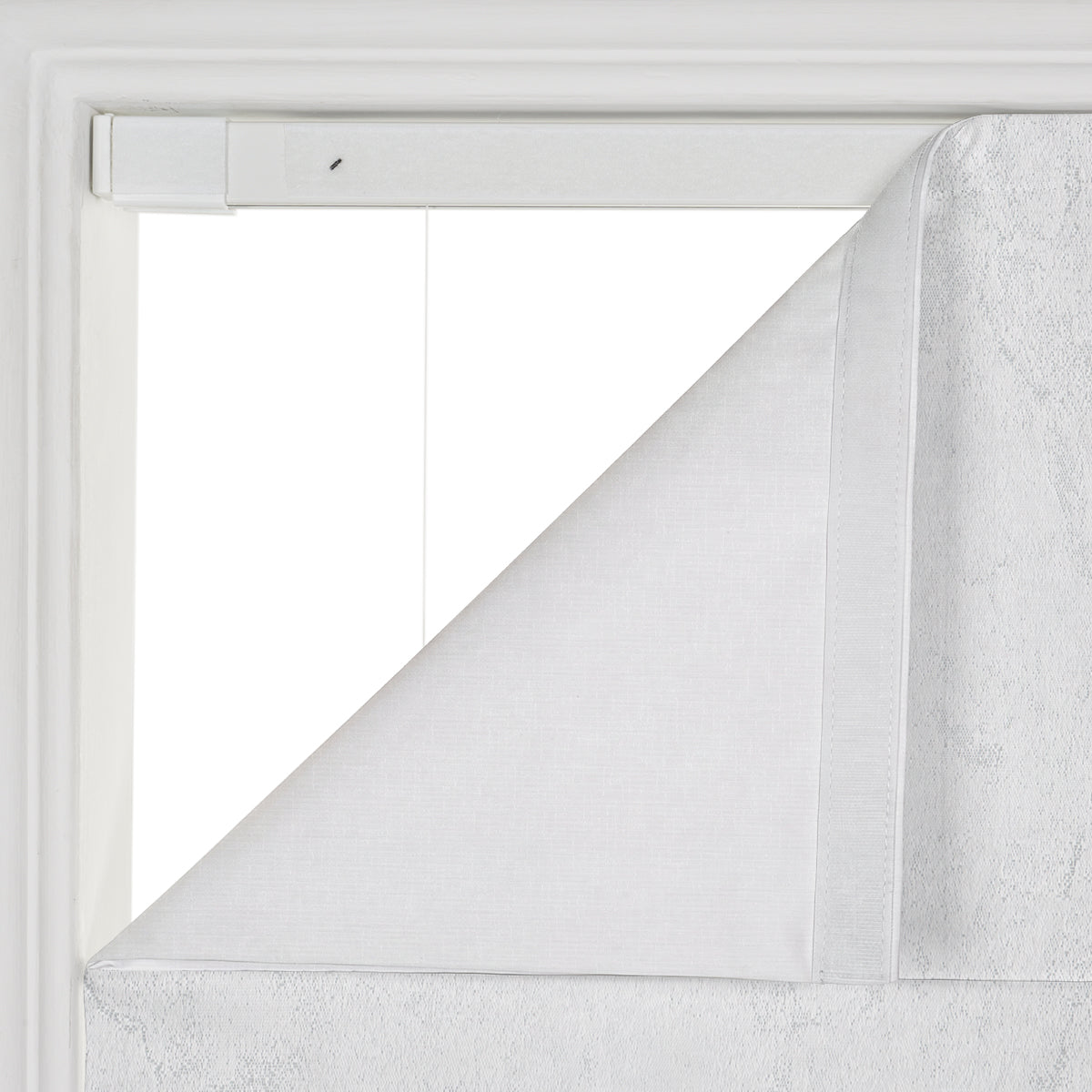 Sulugood No Drill Cordless Cloudstone Fabric Blackout Custom Roman Shades