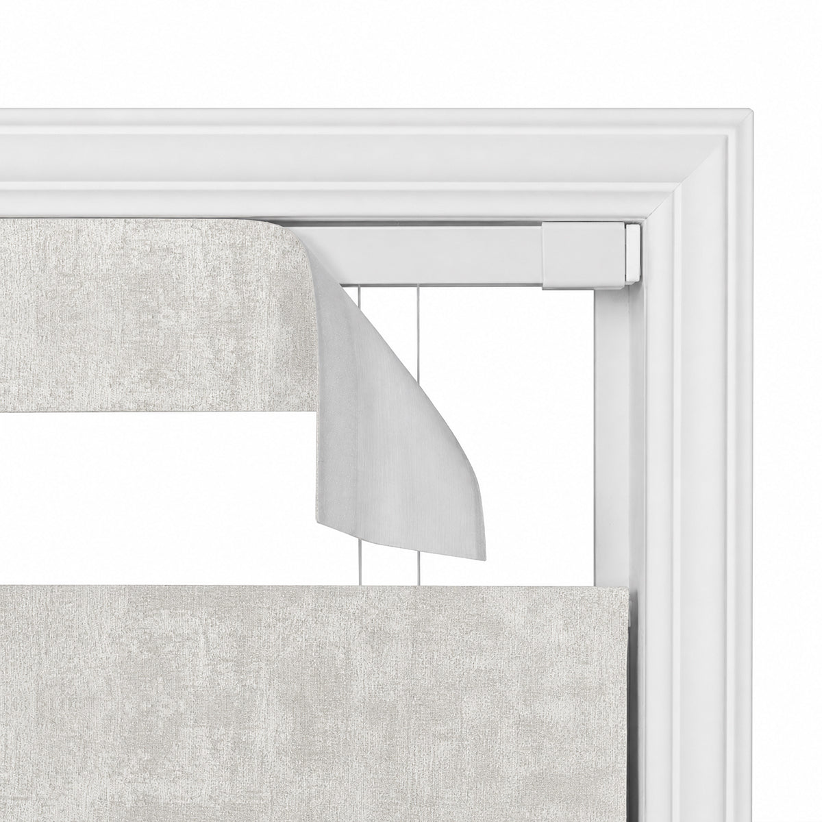 Sulugood No Drill Cordless Top Down Bottom Up Inkstrata Blackout Roman Shades