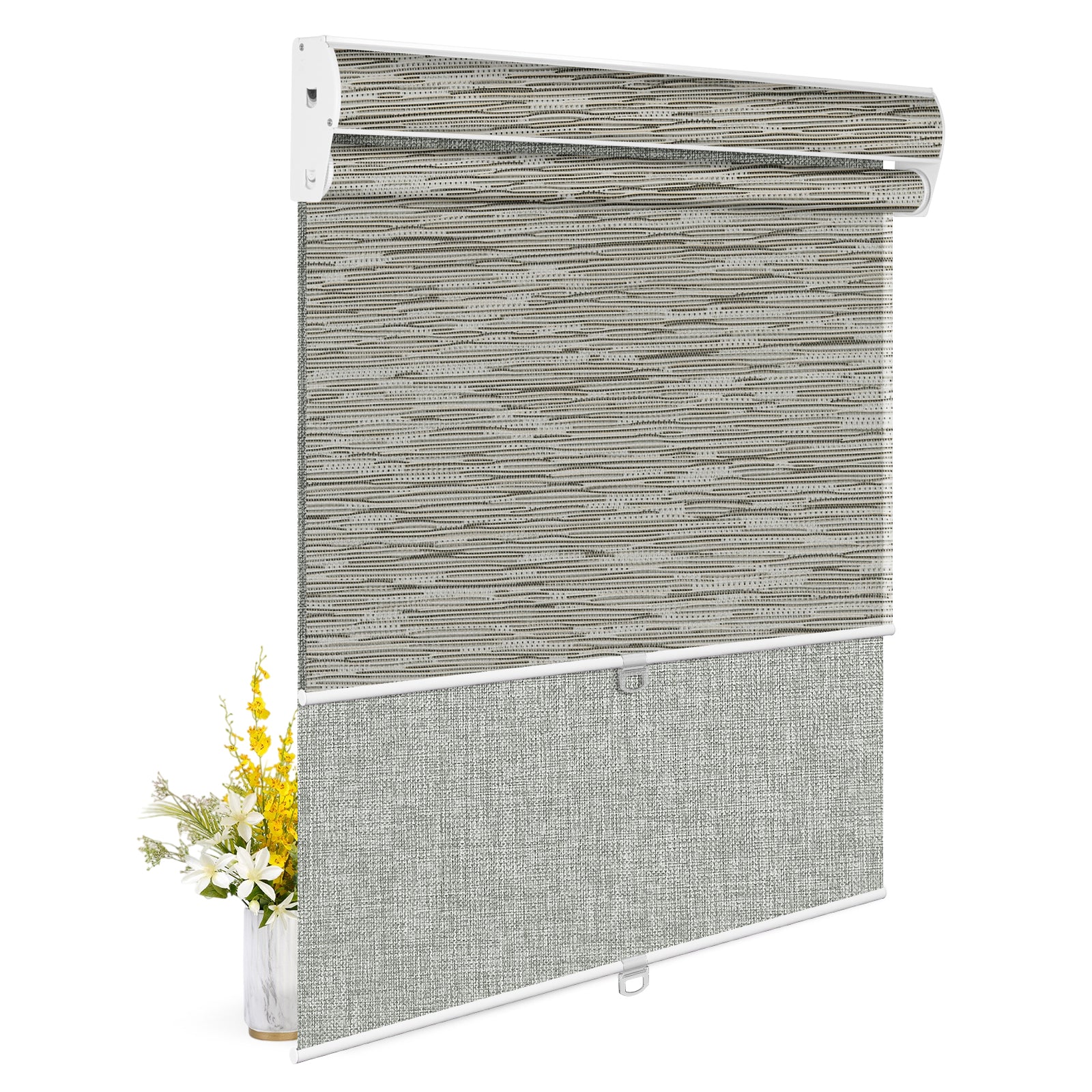 Light Filtering Brown+Blackout Gray