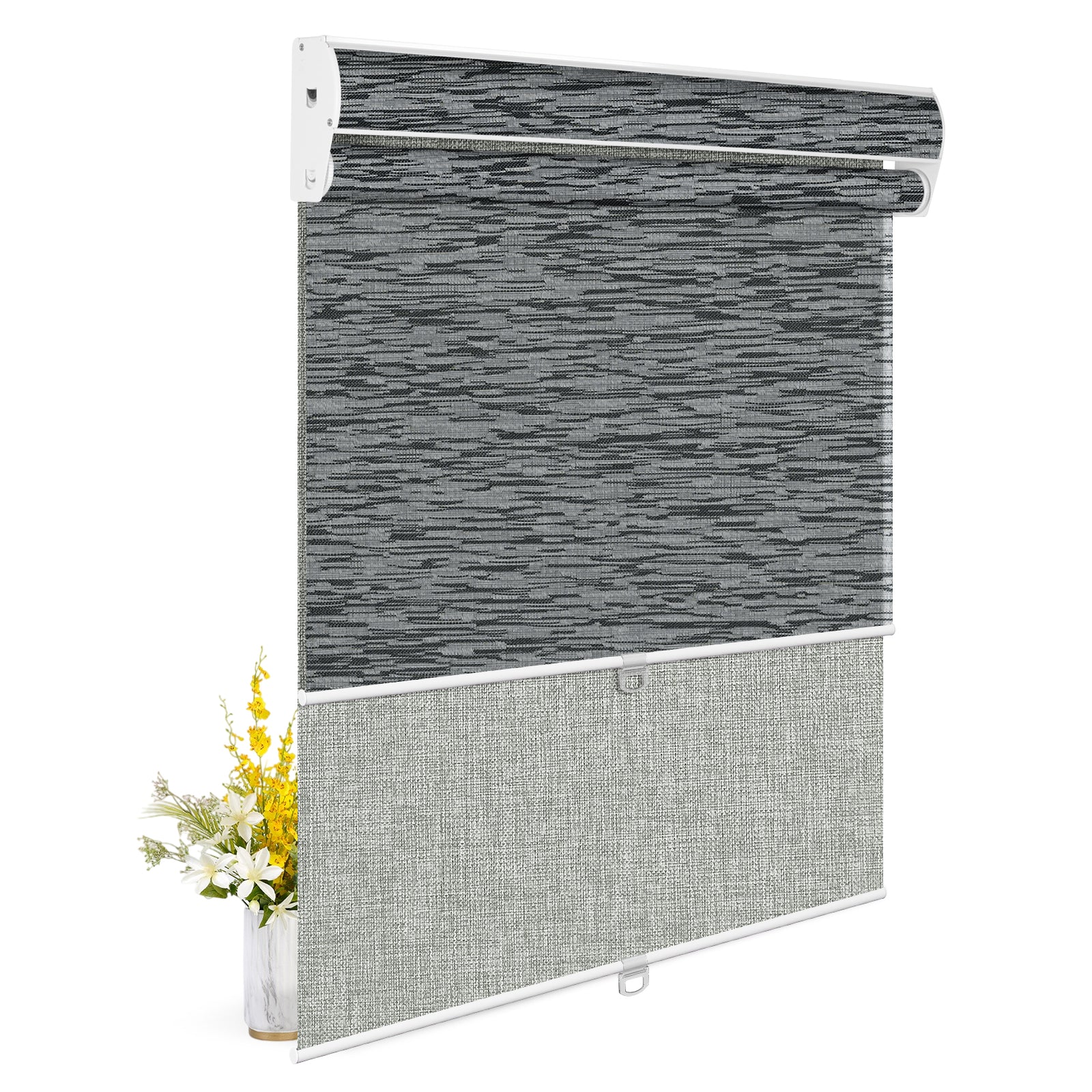 Light Filtering Black+Blackout Gray