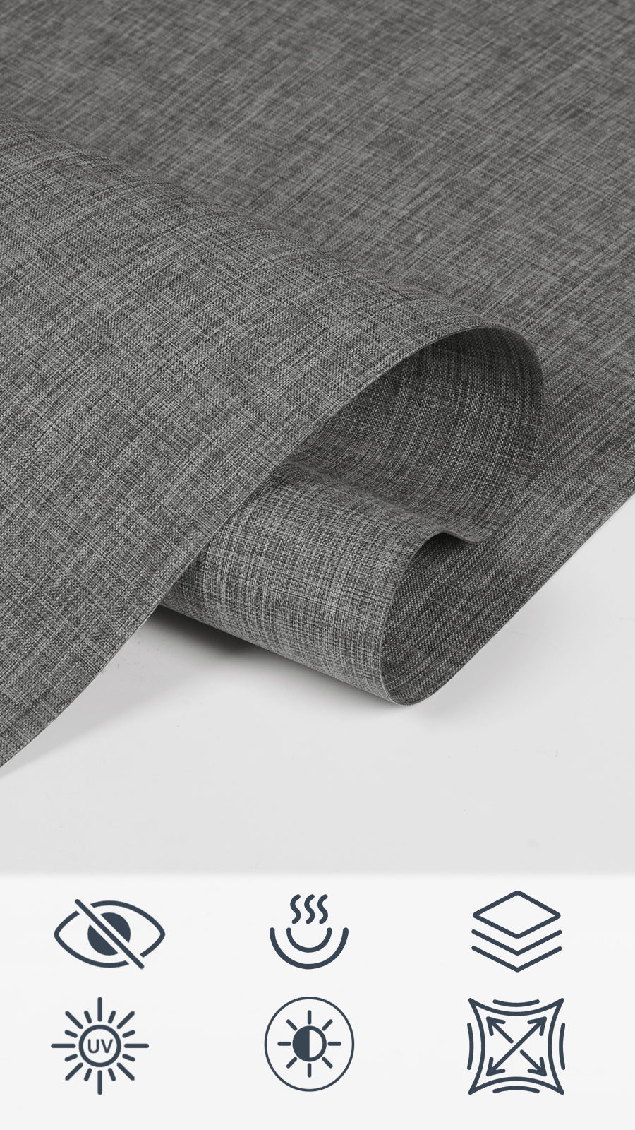 Sulugood Cordless Top Down Bottom Up Linen Roman Shades