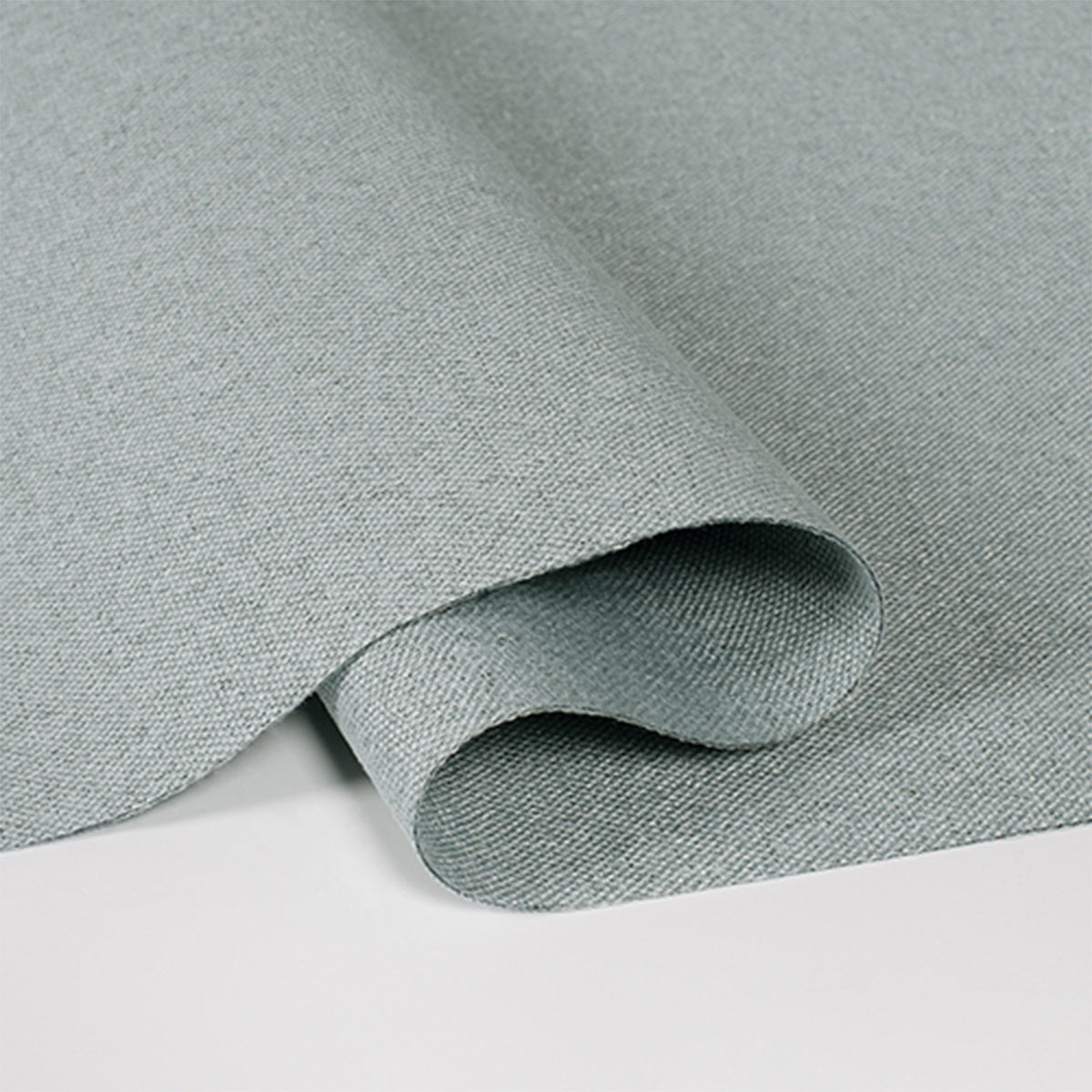 Sulugood Fabric Samples Iron Beaded Roman Shade fabric in soft grey color showcasing its texture and quality.