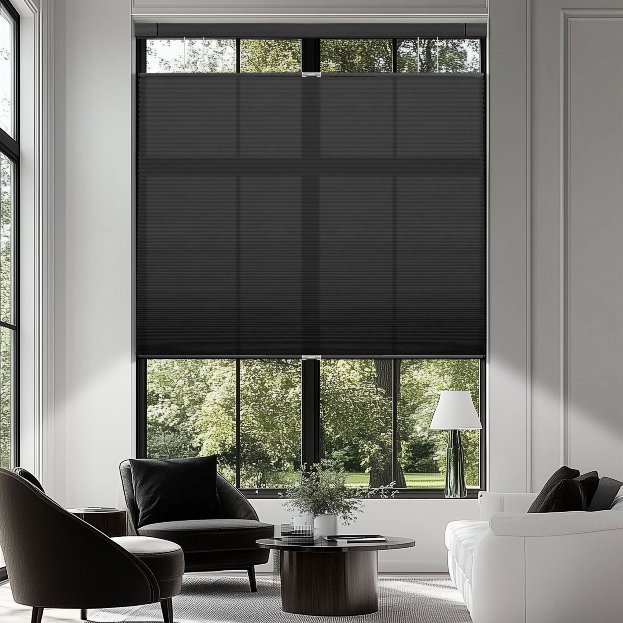 Sulugood No Drill Top Down Bottom Up Light Filtered Cellular Shades