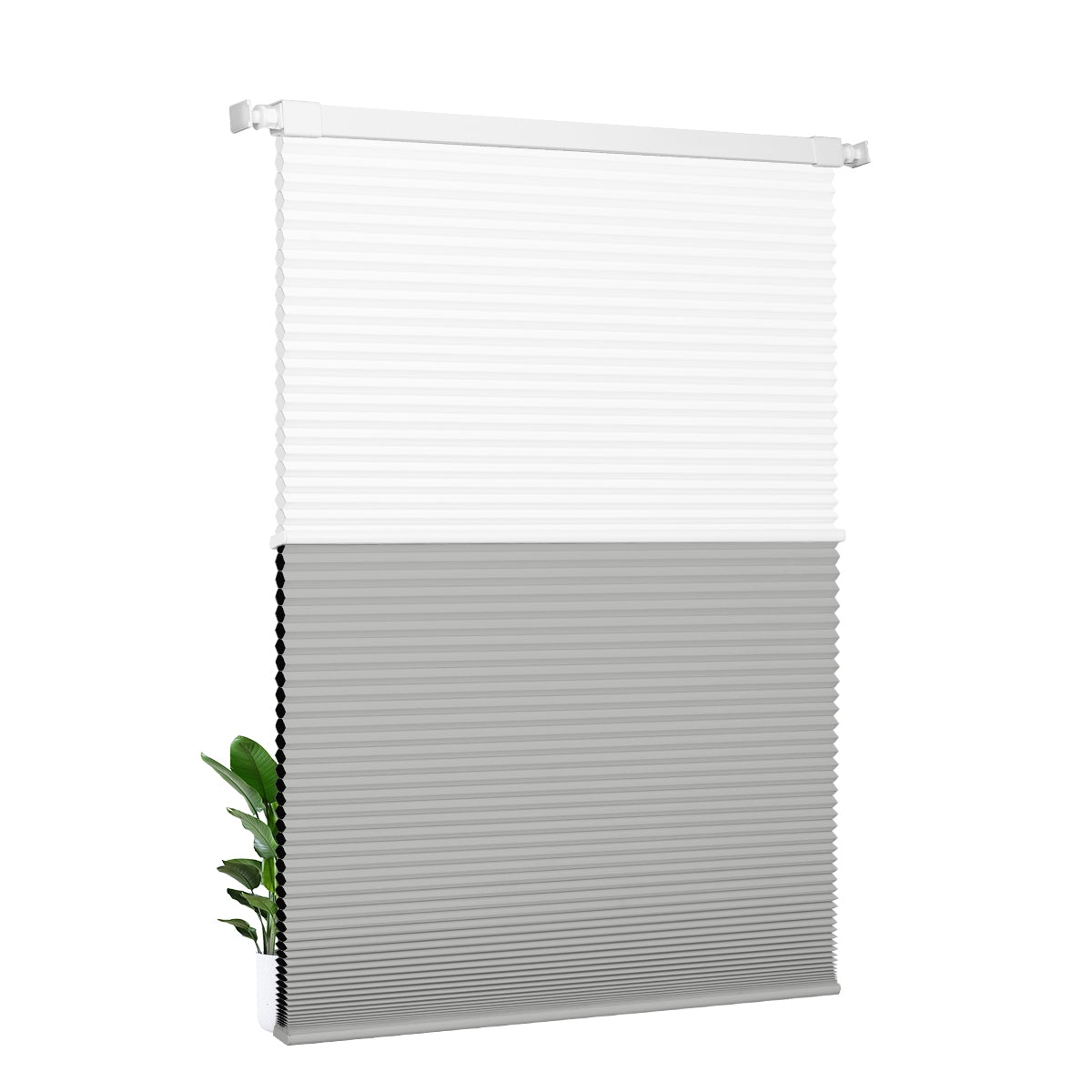 Light Filtering white+Blackout gray