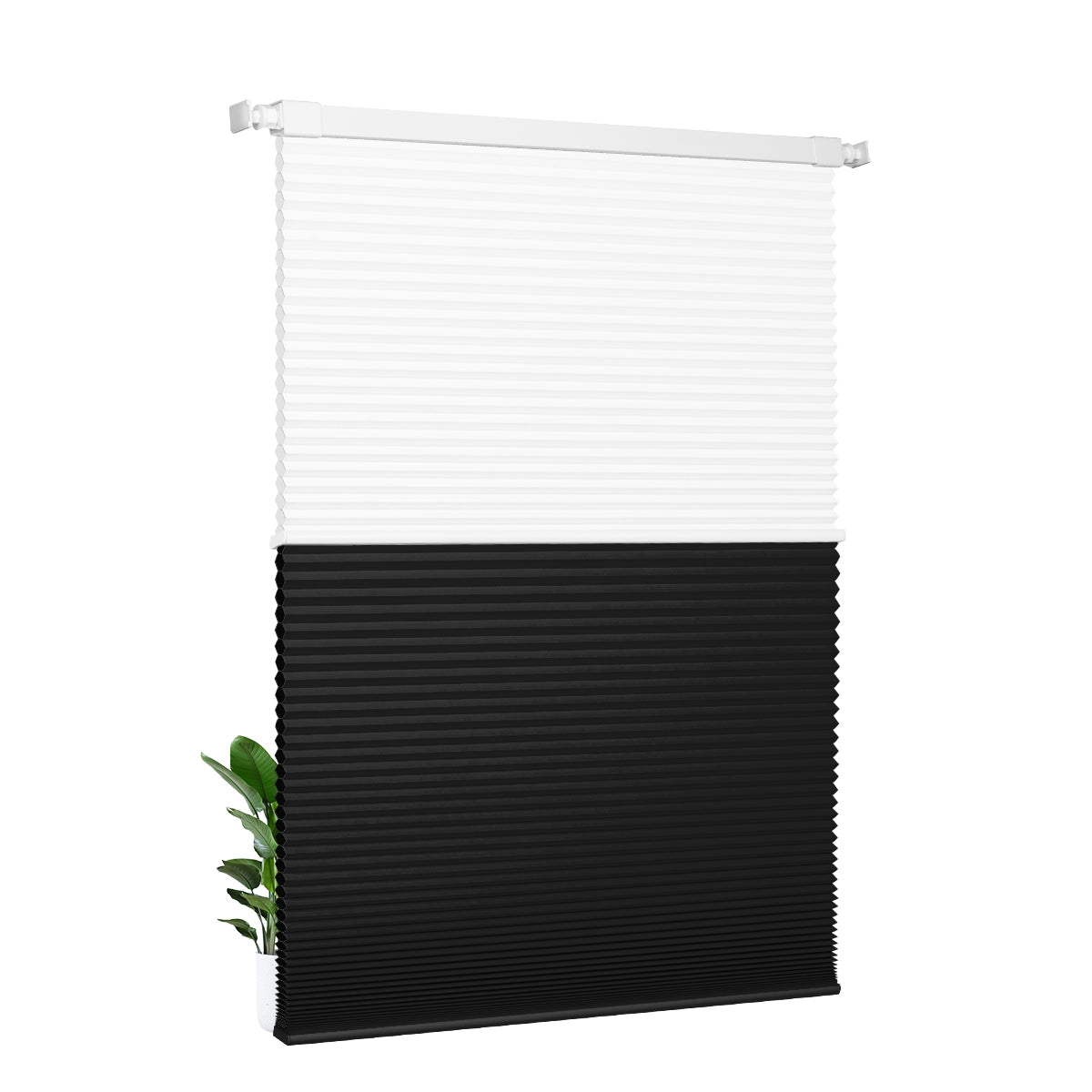 Light Filtering white+Blackout black