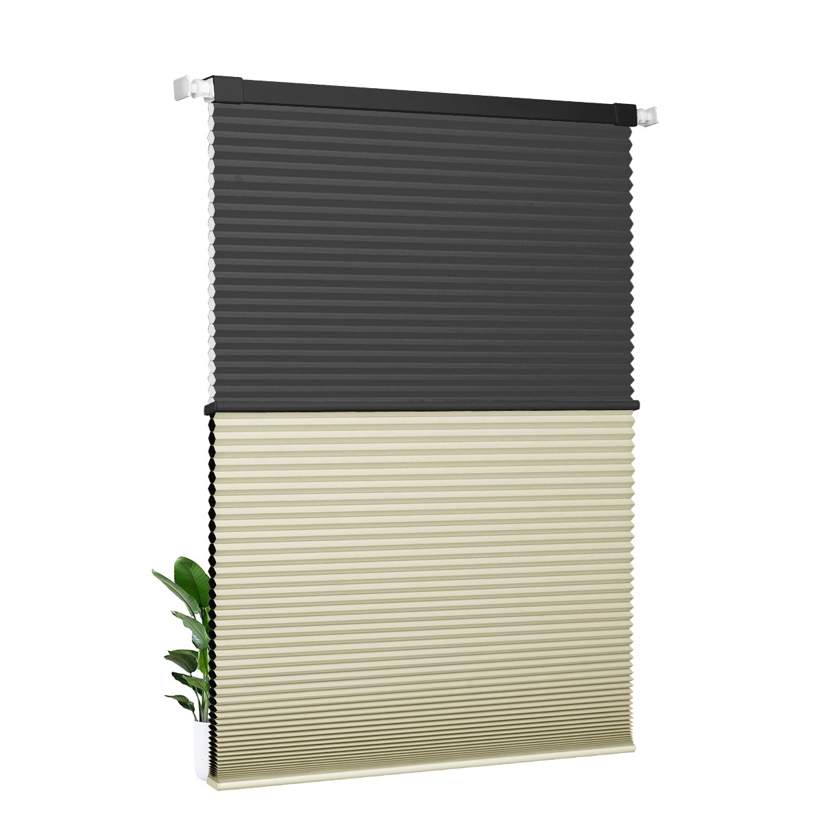 Light Filtering black+Blackout beige