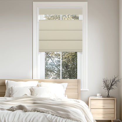 Sulugood Cordless Top-Down Bottom-Up Linen  Roman Shades