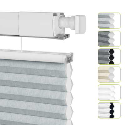 Sulugood New Arrival No Drill Top Down Bottom Up Cellular Honeycomb Blinds Cell In Cell Design close-up and color options