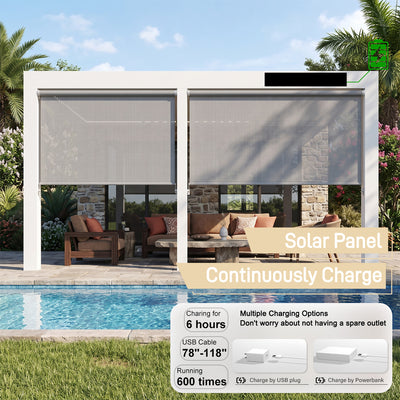 Sulugood Custom Roller Shades Percent Classic Outdoor Sheer Weave Solars