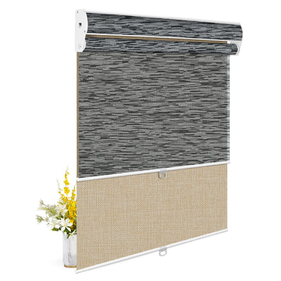 Light Filtering Black+Blackout Beige