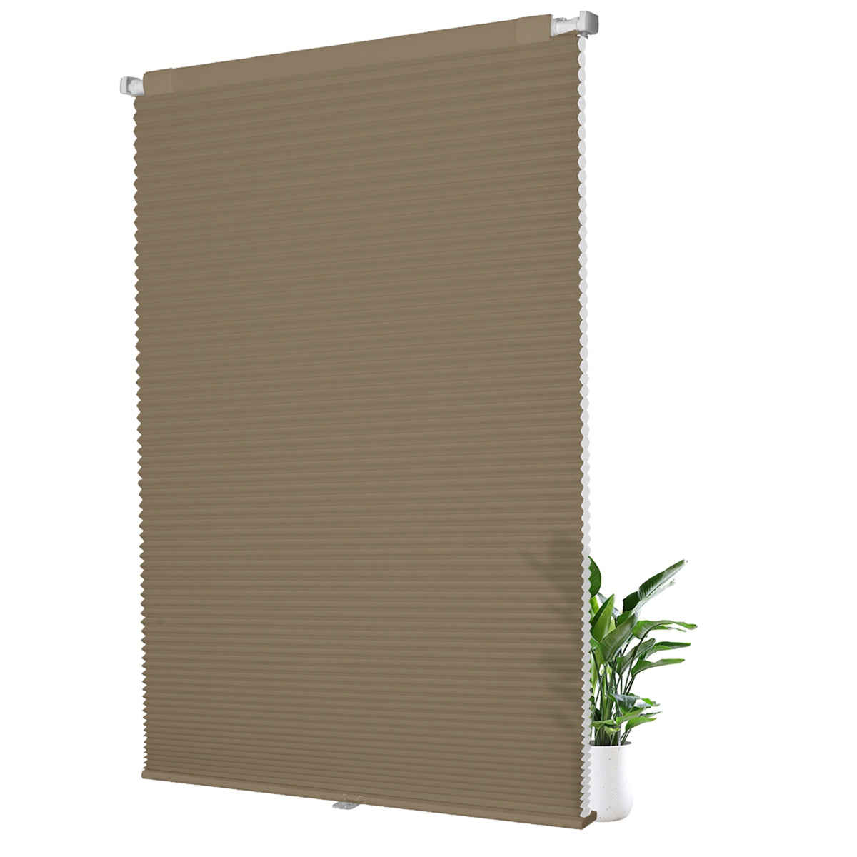 Sulugood Classic No Drill Blackout Same Color With Casing Cellular Shade