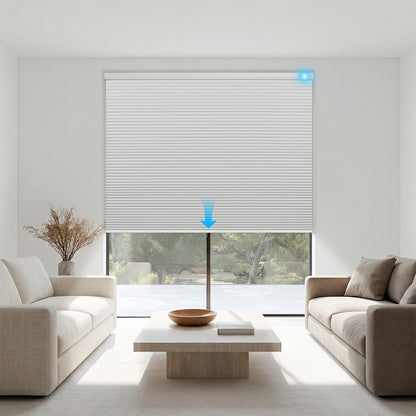Sulugood Motorized Cordless Custom Size Blackout Light Filtering Cellular Shades