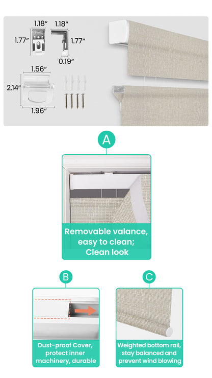 Sulugood Top-Down Bottom-Up Roman Shades