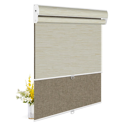 Light Filtering Beige+Blackout Brown