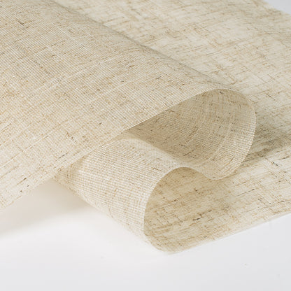 Sulugood No Dril Cordless Blackout Light Filtering Roman Shades fabric close-up, showcasing light filtering texture.