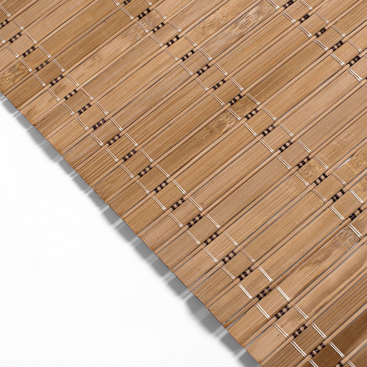 Sulugood  No Drill Cordless Premium Natural Texture Bamboo Roman Shades