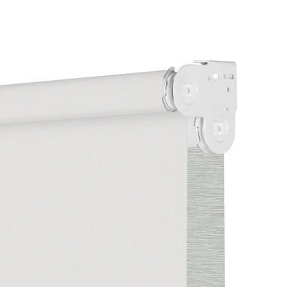 Sulugood Light Filtering and Shading Double-layer Day Night Roller Shades mounted at the top with a smooth design.