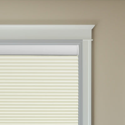 Sulugood No Drill Light Filtering Blackout Cellular Shade installed in a window.