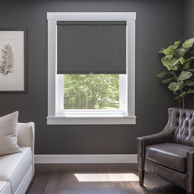 Sulugood Linen Double-sided Same Color Cordless Blackout Roller Shades