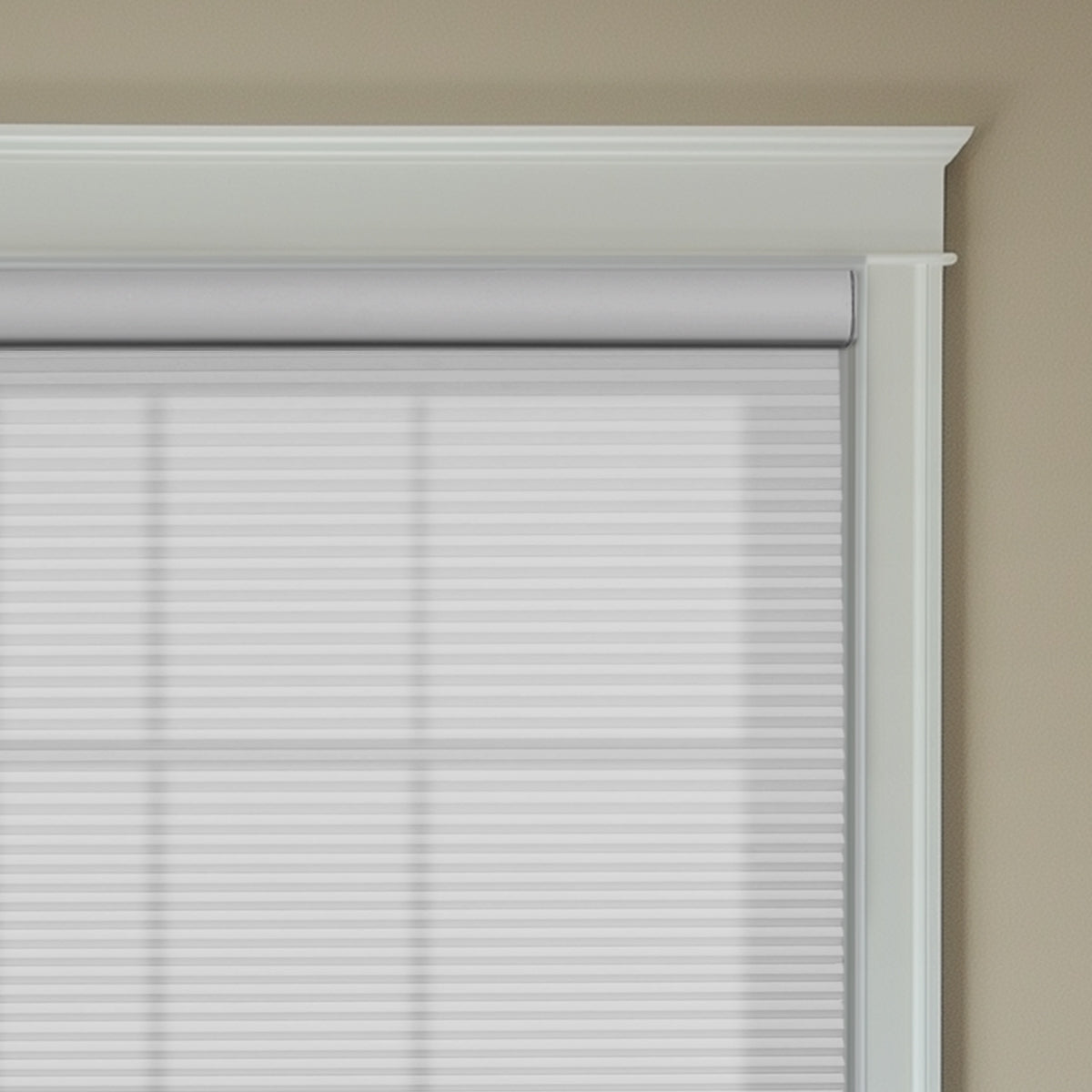 Sulugood Cordless Smart Motorized Blackout & Light Filtering Cellular Shades in a stylish window frame.