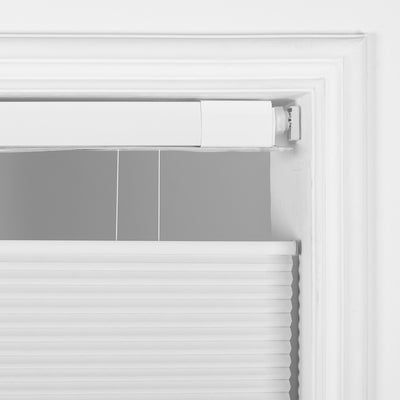 Sulugood No Drill Cordless Top-Down Bottom-Up Easy Install Cellular Shades close-up of installation method and fabric.