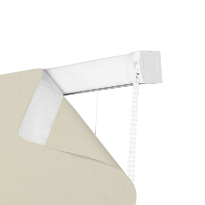 Sulugood Linen Fabric Blackout Drawstr Roman Shades