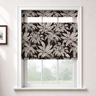 LM502601-Black Tropical Leaves